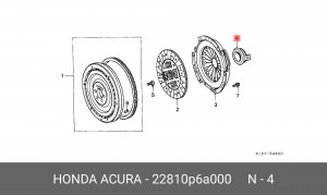 Выжимной подшипник 22810P6A000 HONDA