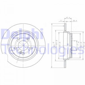 Тормозной диск BG3725 DELPHI