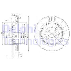Тормозной диск BG3803 DELPHI