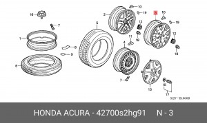 Диск колеса 42700S2HG91 HONDA