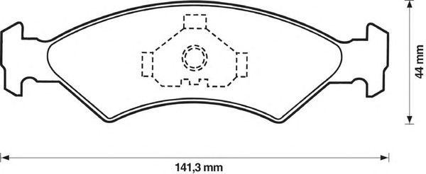 Комплект тормозных колодок, диско 571412B BENDIX JURID