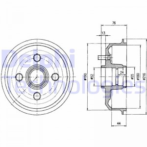 Тормозной барабан BF229 DELPHI