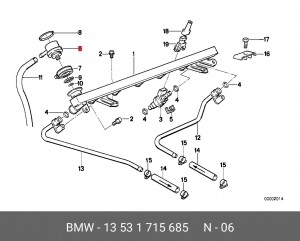 Регулятор давления подачи топлива 13 53 1 715 685 BMW