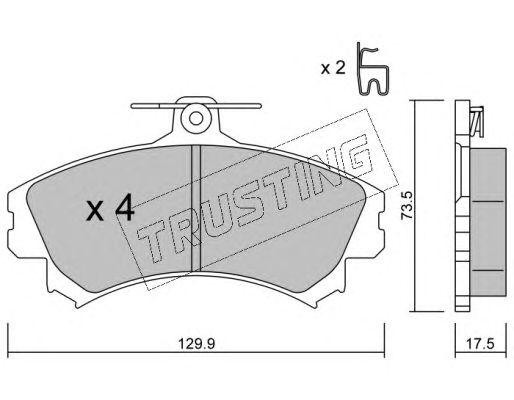 Комплект тормозных колодок, диско 2251 TRUSTING