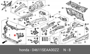 Кронштейн крепления 04611SEAA00ZZ HONDA