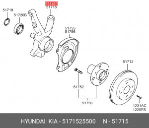 Кулак поворотный 5171525500 HYUNDAI KIA