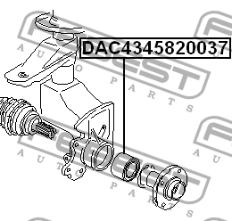 Подшипник ступицы колеса DAC4345820037 FEBEST
