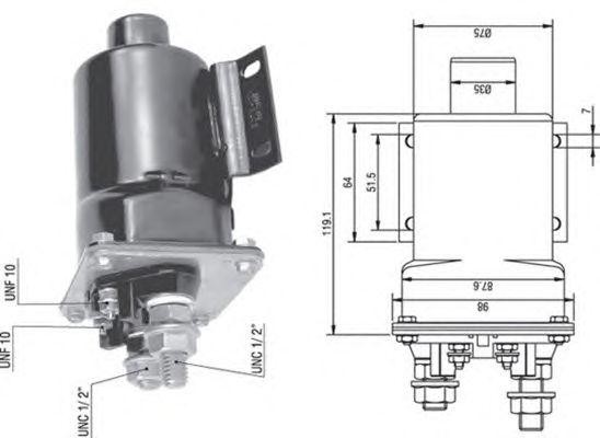 Тяговое реле, стартер 940113050340 MAGNETI MARELLI