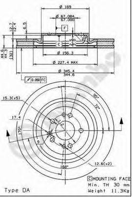 Тормозной диск 09.7606.11 BREMBO