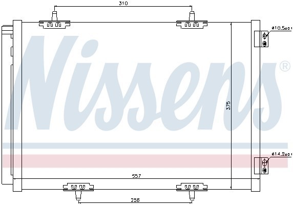 Конденсатор, кондиционер 940055 NISSENS