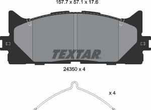 Комплект тормозных колодок, диско 2435001 TEXTAR