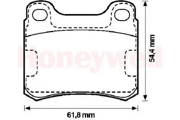 Комплект тормозных колодок, диско 571556B BENDIX JURID