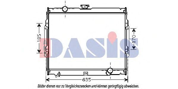 Радиатор, охлаждение двигател 560021N AKS DASIS