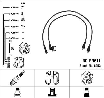 Ккомплект проводов зажигания 8253 NGK NTK