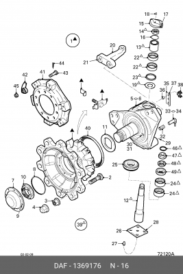 Кольцо уплотнительное 1369176 DAF