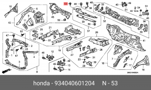 Болт крепления 934040601204 HONDA