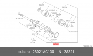 Шарнирный комплект, приводной вал 28021-AC130 SUBARU