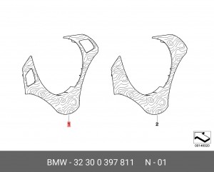 Накладка рулевого колеса 32 30 0 397 811 BMW