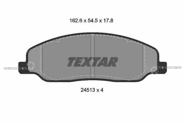 Комплект тормозных колодок, диско 2451301 TEXTAR