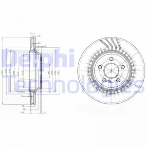 Тормозной диск BG3727 DELPHI