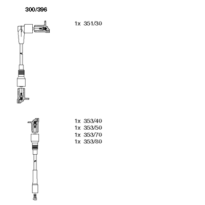 Ккомплект проводов зажигания 300396 BREMI