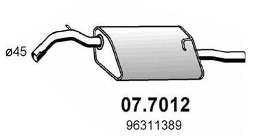 Глушитель выхлопных газов конечный 077012 ASSO
