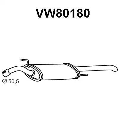 Глушитель выхлопных газов конечный VW80180 VENEPORTE