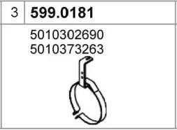 Монтажный комплект, глушитель 5990181 ASSO