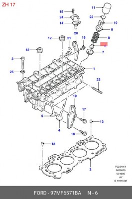 Уплотнительное кольцо, стержень кла 97MF-6571-BA FORD