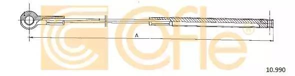 Трос ручного тормоза 10990 COFLE