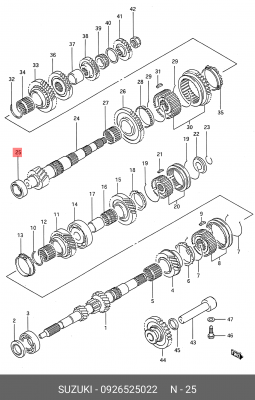 Подшипник КПП 0926525022 SUZUKI
