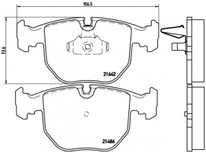 Комплект тормозных колодок, диско P06021 BREMBO