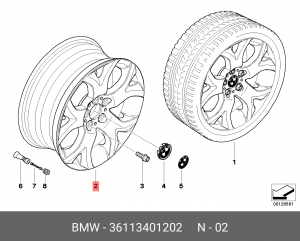 Диск колеса 36 11 3 401 202 BMW
