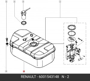Топливный фильтр 6001543148 RENAULT