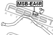 Втулка стабилизатора MSB-EA6R FEBEST