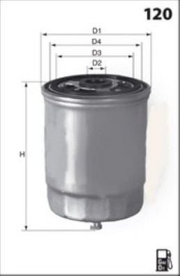 Топливный фильтр ELG5204 MECAFILTER