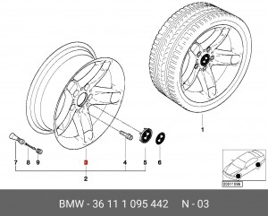 Диск колеса 36 11 1 095 442 BMW