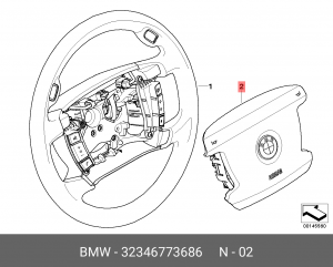 Подушка безопасности 32 34 6 773 686 BMW