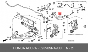 Рычаг подвески 52390-SNA-900 HONDA