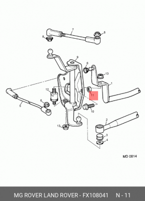 Гайка, выпускной коллектор FX108041 MG ROVER LAND ROVER