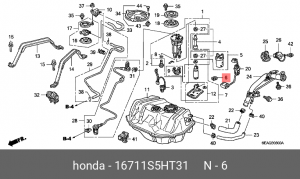 Деталь 16711S5HT31 HONDA