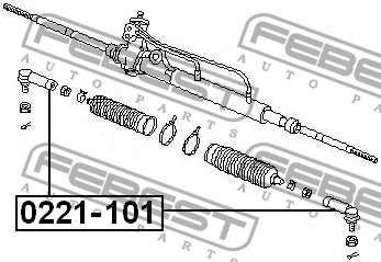 Наконечник рулевой тяги 0221-101 FEBEST