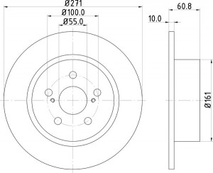 Тормозной диск MDC1713 MINTEX