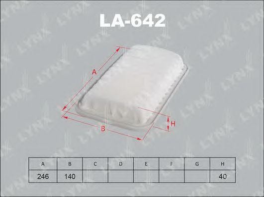 Фильтр воздушный LA-642 LYNXAUTO