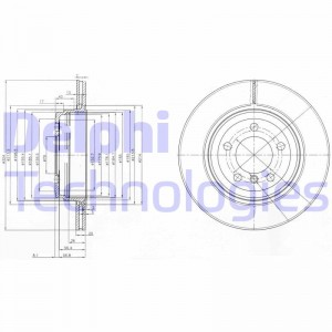 Тормозной диск BG3787 DELPHI