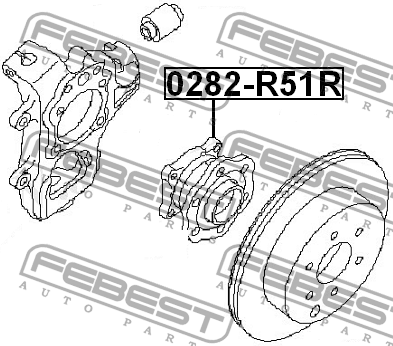 Ступица колеса 0282-R51R FEBEST