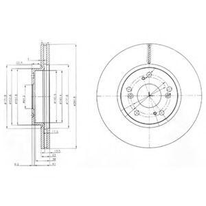 Тормозной диск BG3980 DELPHI