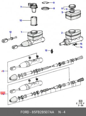 Ремкомплект, главный тормозной цилиндр 85FB-2B507-AA FORD
