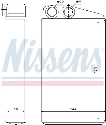 Теплообменник, отопление салона 73249 NISSENS