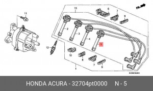 Ккомплект проводов зажигания 32704PT0000 HONDA